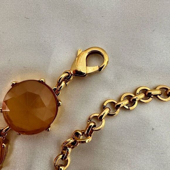 C Wonder yellow and gold tone link necklace - Picture 6 of 9